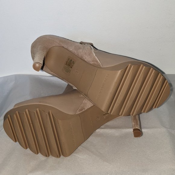 BCBG Max Azria -Tan peep toe booties - Picture 3 of 6